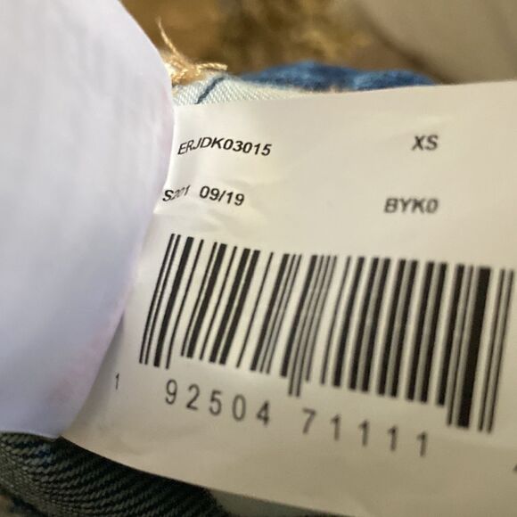 Roxy Button Fly Distressed Frayed Hem Denim Skirt Size XS - Picture 9 of 9